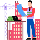 پیش‌نمایش فایل construction-worker-looking-at-design-of-building-8506288 از پک هنر و طراحی