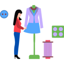 پیش‌نمایش فایل girl-arranging-clothes-on-mannequin-8506262 از پک هنر و طراحی
