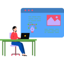 پیش‌نمایش فایل girl-designing-on-laptop-8506268 از پک هنر و طراحی