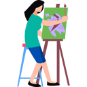 پیش‌نمایش فایل girl-drawing-art-on-board-8506265 از پک هنر و طراحی