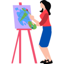 پیش‌نمایش فایل girl-making-art-on-board-8506264 از پک هنر و طراحی