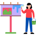پیش‌نمایش فایل girl-painting-billboard-8506284 از پک هنر و طراحی