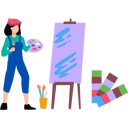 پیش‌نمایش فایل girl-painting-on-art-board-8506260 از پک هنر و طراحی