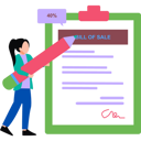 پیش‌نمایش فایل girl-signing-sales-contract-8506283 از پک هنر و طراحی