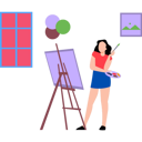 پیش‌نمایش فایل girl-thinking-about-painting-8506280 از پک هنر و طراحی