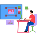 پیش‌نمایش فایل graphic-designer-designing-on-monitor-8506270 از پک هنر و طراحی