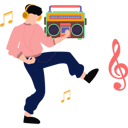 پیش‌نمایش فایل boy-wearing-headphones-listening-to-music-8511922 از پک هنرمندی