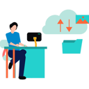 پیش‌نمایش فایل guy-working-on-cloud-data-transfer-8511944 از پک هنرمندی