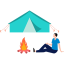 پیش‌نمایش فایل man-sitting-by-bonfire-8511934 از پک هنرمندی