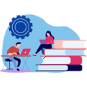 پیش‌نمایش فایل boy-and-girl-reading-on-laptop-8603122 از پک آموزش و یادگیری