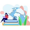 پیش‌نمایش فایل girl-doing-distance-learning-8603126 از پک آموزش و یادگیری