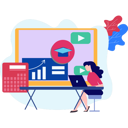 پیش‌نمایش فایل girl-doing-online-education-8603141 از پک آموزش و یادگیری