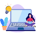 پیش‌نمایش فایل girl-having-creative-learning-online-8603098 از پک آموزش و یادگیری