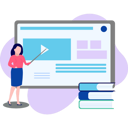 پیش‌نمایش فایل the-girl-is-teaching-online-8603166 از پک آموزش و یادگیری