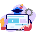 پیش‌نمایش فایل young-girl-doing-online-education-8603134 از پک آموزش و یادگیری