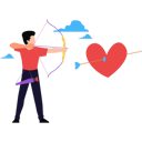 پیش‌نمایش فایل boy-is-aiming-at-the-heart-with-an-archer-8665131 از پک زوج‌های ولنتاین