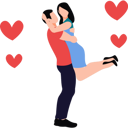 پیش‌نمایش فایل boy-is-lifting-the-girl-in-the-air-8665130 از پک زوج‌های ولنتاین