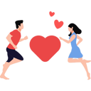 پیش‌نمایش فایل couple-are-running-towards-each-other-8665127 از پک زوج‌های ولنتاین