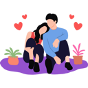 پیش‌نمایش فایل couple-are-sitting-on-the-floor-8665118 از پک زوج‌های ولنتاین