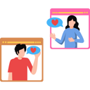 پیش‌نمایش فایل couple-is-chatting-on-the-website-8665109 از پک زوج‌های ولنتاین