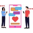 پیش‌نمایش فایل couple-is-chatting-online-8665129 از پک زوج‌های ولنتاین