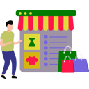 پیش‌نمایش فایل boy-looking-at-clothes-online-8663718 از پک فروش اینترنتی