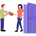پیش‌نمایش فایل delivery-boy-giving-parcel-to-girl-8663742 از پک فروش اینترنتی