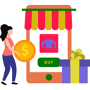 پیش‌نمایش فایل girl-buying-clothes-online-8663717 از پک فروش اینترنتی