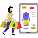 پیش‌نمایش فایل girl-buying-clothes-online-8663726 از پک فروش اینترنتی