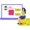 پیش‌نمایش فایل girl-paying-for-online-shopping-8663722 از پک فروش اینترنتی