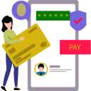 پیش‌نمایش فایل girl-paying-online-by-card-8663740 از پک فروش اینترنتی