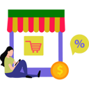 پیش‌نمایش فایل girl-shopping-online-at-discount-8663716 از پک فروش اینترنتی