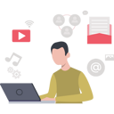 پیش‌نمایش فایل boy-using-social-media-on-laptop-8648711 از پک دنیای دیجیتال