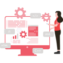 پیش‌نمایش فایل girl-working-on-coding-management-8648704 از پک دنیای دیجیتال
