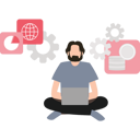 پیش‌نمایش فایل man-working-on-laptop-8648699 از پک دنیای دیجیتال