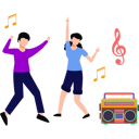 پیش‌نمایش فایل boy-and-girl-dancing-to-music-8680402 از پک تعاملی