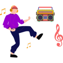 پیش‌نمایش فایل boy-enjoying-music-8680399 از پک تعاملی