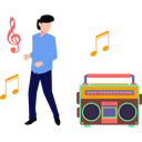 پیش‌نمایش فایل boy-listening-music-through-music-box-8680417 از پک تعاملی