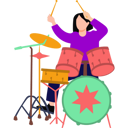 پیش‌نمایش فایل girl-playing-drum-8680397 از پک تعاملی