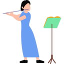 پیش‌نمایش فایل girl-playing-flute-8680413 از پک تعاملی