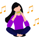 پیش‌نمایش فایل girl-playing-harmonica-8680410 از پک تعاملی