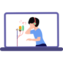 پیش‌نمایش فایل girl-recording-song-8680415 از پک تعاملی
