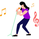 پیش‌نمایش فایل girl-singing-into-mic-8680404 از پک تعاملی