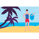 پیش‌نمایش فایل boy-stands-holding-a-life-tube-8680439 از پک تابستان