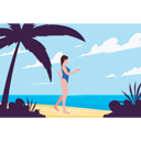 پیش‌نمایش فایل girl-in-a-bikini-is-having-fun-on-the-beach-8680444 از پک تابستان