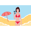 پیش‌نمایش فایل girl-is-taking-a-selfie-on-the-beach-8680443 از پک تابستان