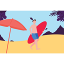 پیش‌نمایش فایل the-boy-is-going-for-surfing-8680452 از پک تابستان
