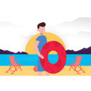 پیش‌نمایش فایل the-boy-is-holding-a-life-tube-8680436 از پک تابستان