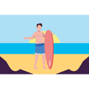 پیش‌نمایش فایل the-boy-is-surfing-on-the-beach-8680451 از پک تابستان