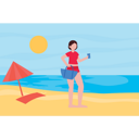 پیش‌نمایش فایل the-girl-is-on-the-beach-for-vacation-8680425 از پک تابستان